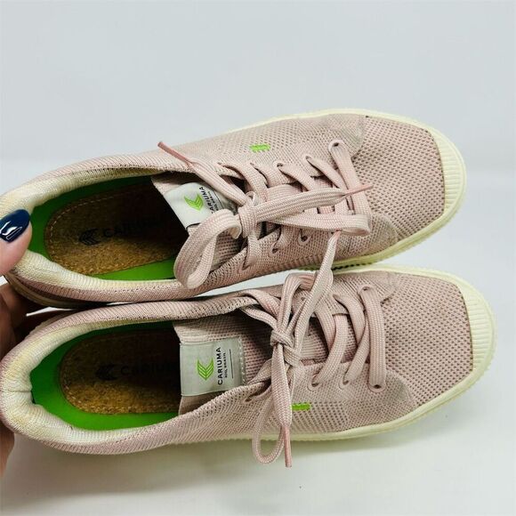 Cariuma Women's Pink Rose Low Top Canvas Sneakers Size 8 Casual Lace Up - Picture 11 of 13